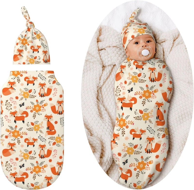 Figtihw Fox Swaddle Blankets Newborn Receiving Blanket Baby Swaddle Wrap Soft Sleeping Sack for Baby Girls Boys - Image 1